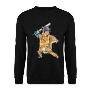 Écureuil Cricket Batte de cricket - Sweat-shirt Unisexe - noir - Devant - Alina (178cm) & Michal (187cm)