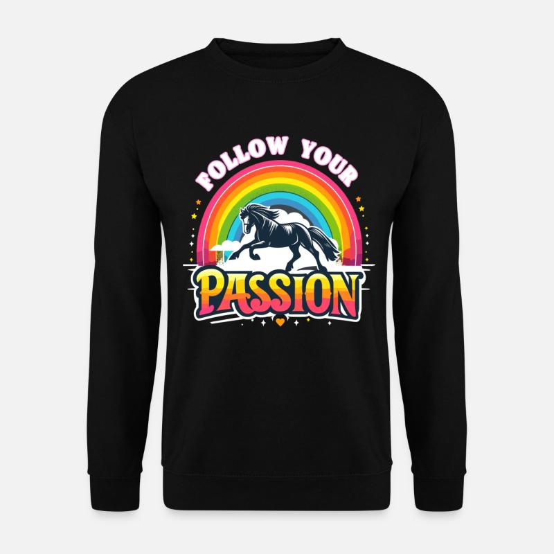 Suivez votre passion cavalier - Sweat-shirt Unisexe - noir