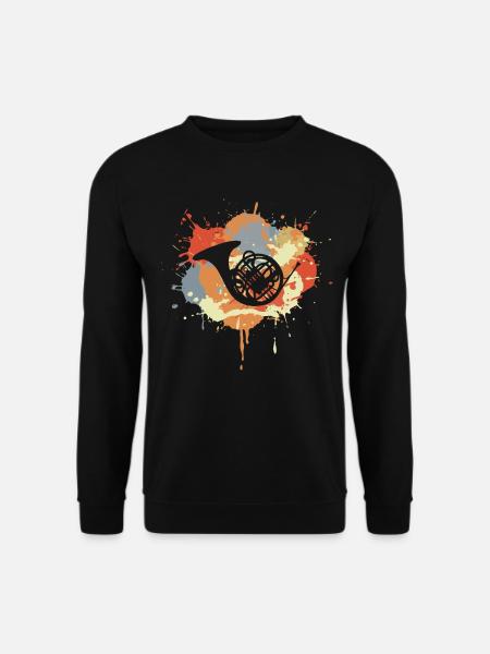 Horn Drawing - Unisex Sweatshirt - black