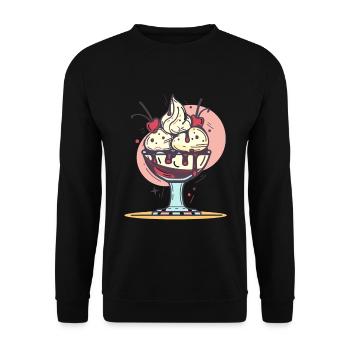 Cream Graphic - Unisex Sweatshirt - black - Front - Alina (178cm) & Michal (187cm)