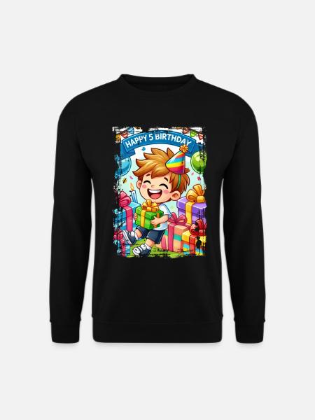 Happy 5th Birthday - Unisex Sweatshirt - black