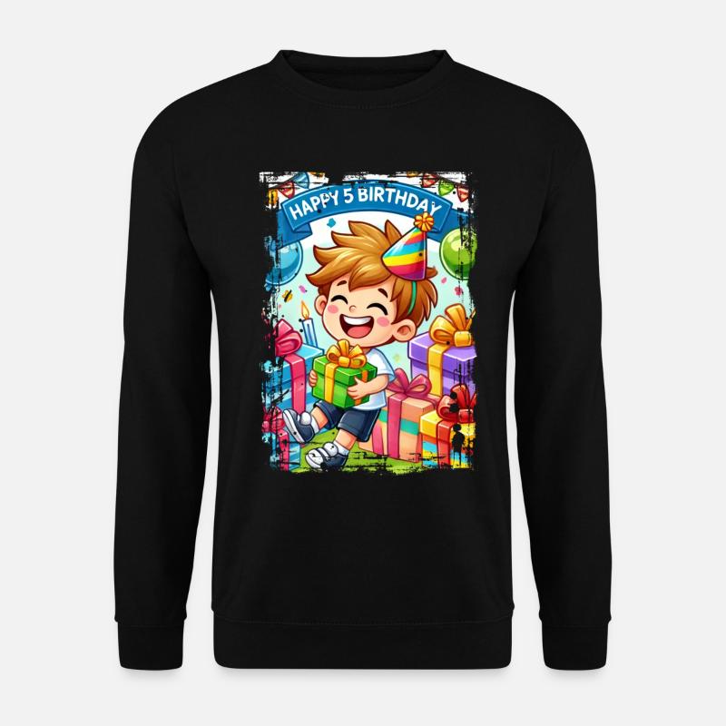 Happy 5th Birthday - Unisex Sweatshirt - black