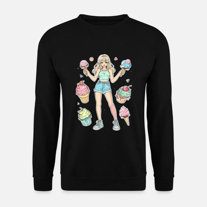 Eiscreme Mädchen - Unisex Pullover - Schwarz