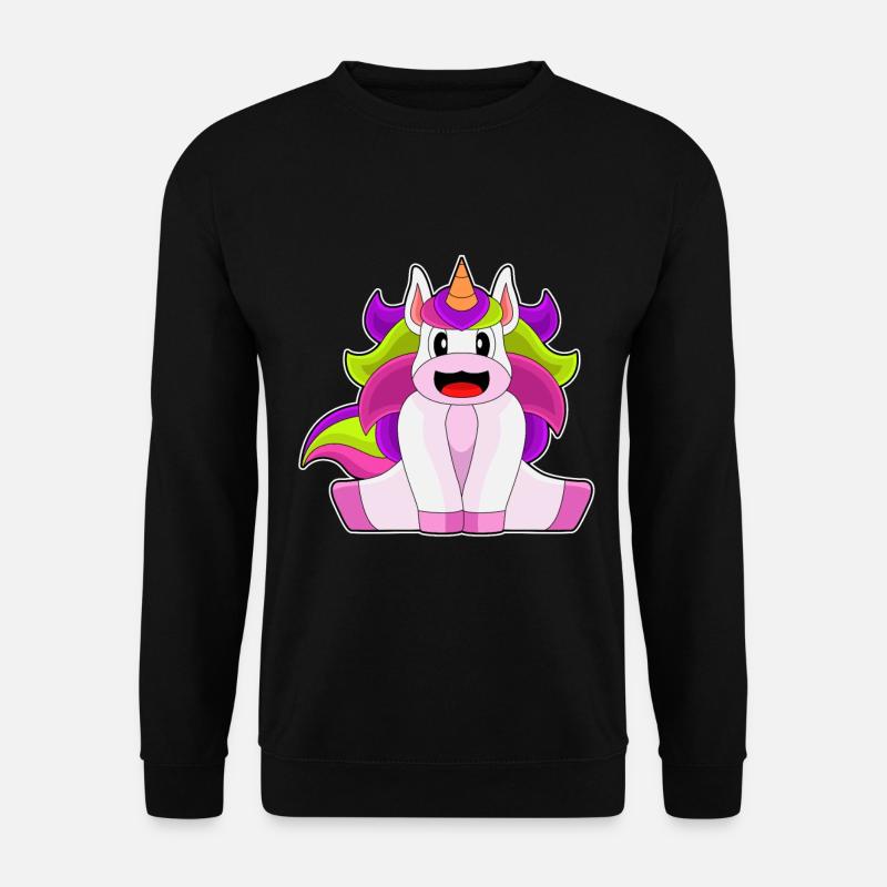 Licorne à poils longs - Sweat-shirt Unisexe - noir