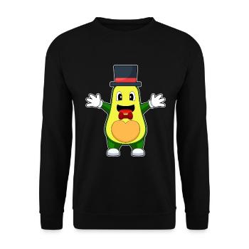 Avocado Bräutigam Zylinder Hochzeit - Unisex Pullover - Schwarz - Vorne - Alina (178cm) & Michal (187cm)