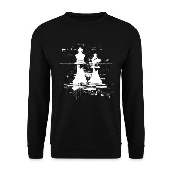 Dames d’échecs et croquis du roi - Sweat-shirt Unisexe - noir - Devant - Alina (178cm) & Michal (187cm)