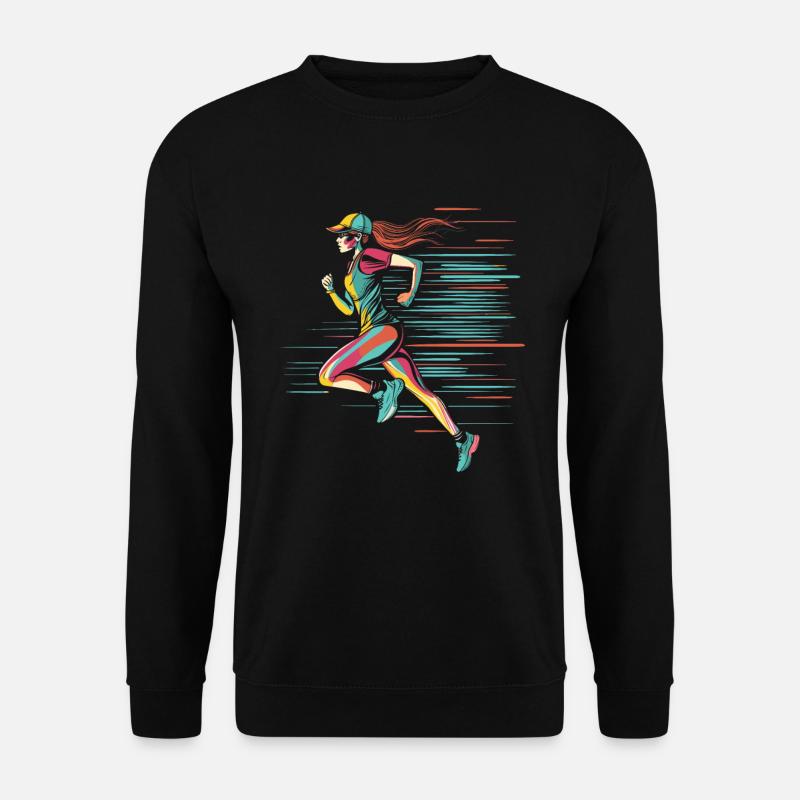 Look de bande dessinée de coureur - Sweat-shirt Unisexe - noir