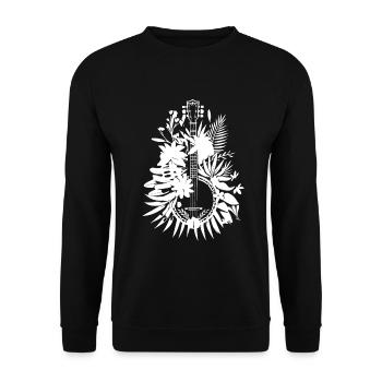 Banjo Cartoon Stil - Unisex Pullover - Schwarz - Vorne - Alina (178cm) & Michal (187cm)