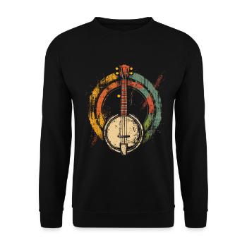 Banjo des années 90 - Sweat-shirt Unisexe - noir - Devant - Alina (178cm) & Michal (187cm)