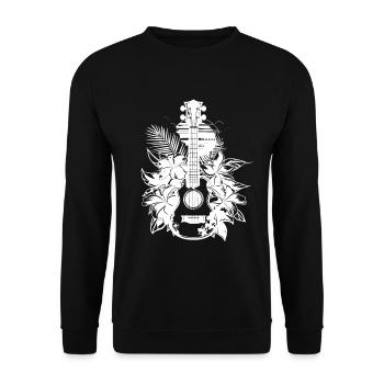 Ukulele Comic - Unisex Sweatshirt - black - Front - Alina (178cm) & Michal (187cm)