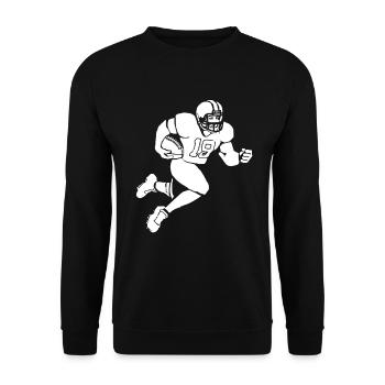 Football Player - Unisex Sweatshirt - black - Front - Alina (178cm) & Michal (187cm)