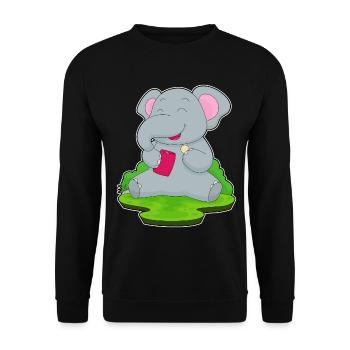 Elephant Potato Chips - Unisex Sweatshirt - black - Front - Alina (178cm) & Michal (187cm)
