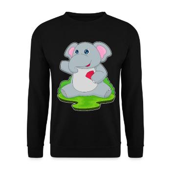 Elephant Poker Cartes de poker - Sweat-shirt Unisexe - noir - Devant - Alina (178cm) & Michal (187cm)