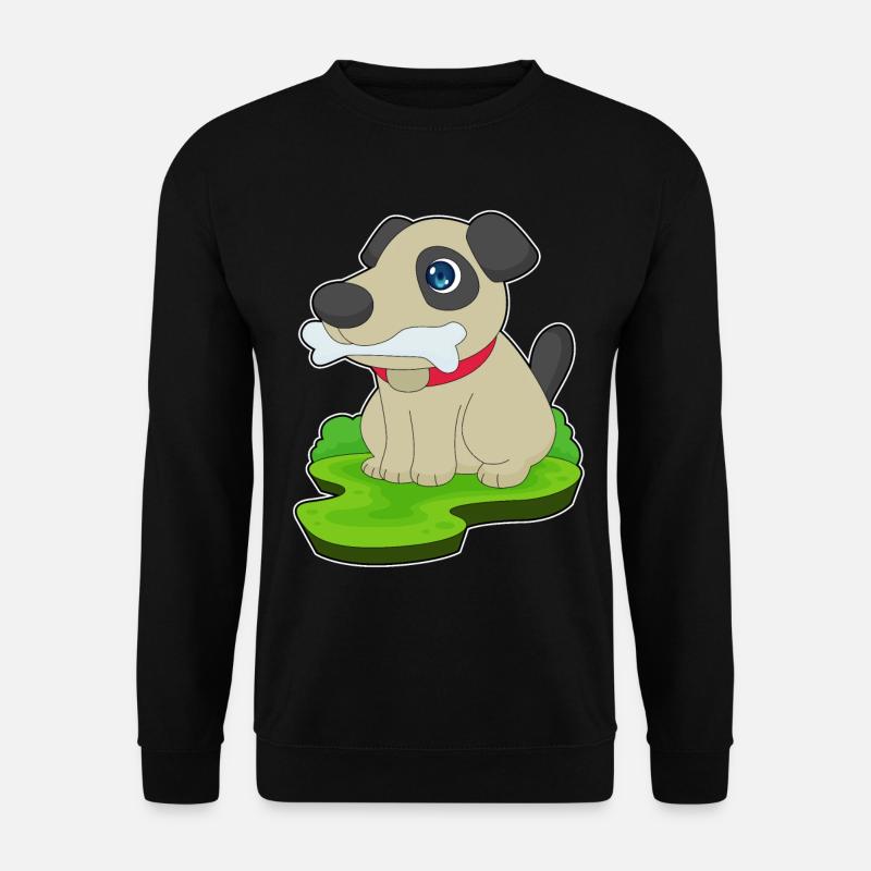Hund Knochen - Unisex Pullover - Schwarz