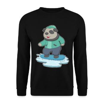 Hund Snowboarder Snowboard - Unisex Pullover - Schwarz - Vorne - Alina (178cm) & Michal (187cm)