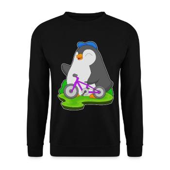 Vélo pingouin - Sweat-shirt Unisexe - noir - Devant - Alina (178cm) & Michal (187cm)