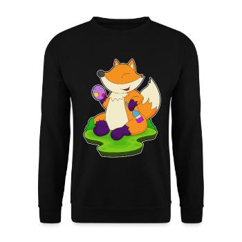 Peinture de Pâques de Fox - Sweat-shirt Unisexe - noir - Devant - Alina (178cm) & Michal (187cm)