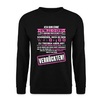 a proud of a troop of crazy - Unisex Sweatshirt - black - Front - Alina (178cm) & Michal (187cm)