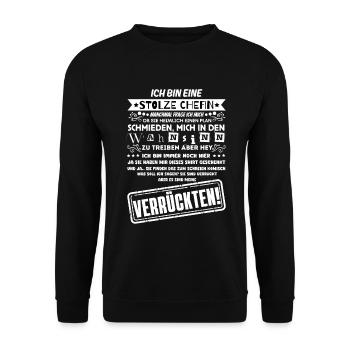 a proud of a troop of crazy - Unisex Sweatshirt - black - Front - Alina (178cm) & Michal (187cm)
