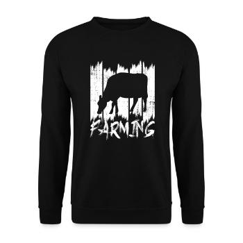 Cattle farmer - Unisex Sweatshirt - black - Front - Alina (178cm) & Michal (187cm)