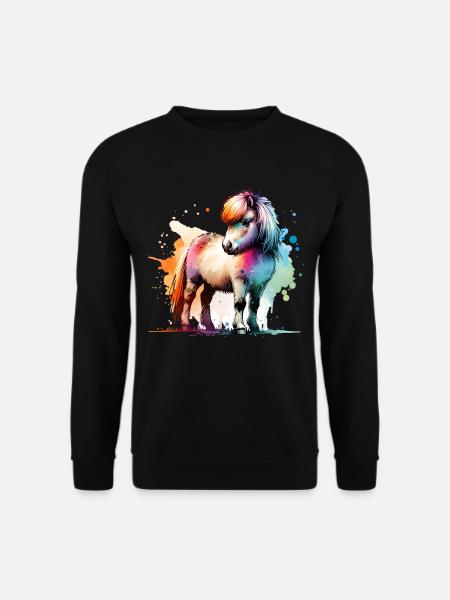 Isländer Geschenk Island Pferde - Unisex Pullover - Schwarz