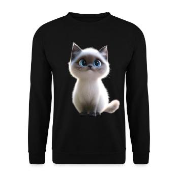 Ragdoll Katze Ragdollkatze Cat Süße Ragdoll Katzen - Unisex Pullover - Schwarz - Vorne - Alina (178cm) & Michal (187cm)
