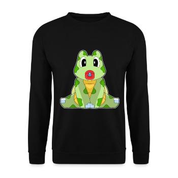 Turtle Baby Pacifier - Unisex Sweatshirt - black - Front - Alina (178cm) & Michal (187cm)