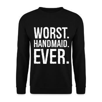 worst handmaid ever - Unisex Sweatshirt - black - Front - Alina (178cm) & Michal (187cm)