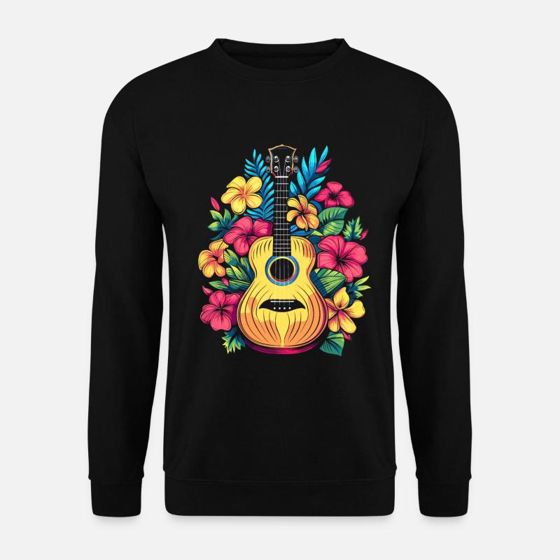 Ukulele Comic Look - Unisex Pullover - Schwarz