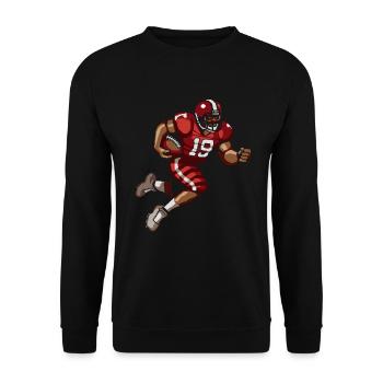 Joueurs de football américain - Sweat-shirt Unisexe - noir - Devant - Alina (178cm) & Michal (187cm)