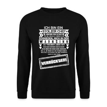 a proud of a troop of crazy - Unisex Sweatshirt - black - Front - Alina (178cm) & Michal (187cm)