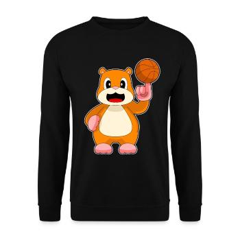 Hamster Basketteur Joueur Basketball - Sweat-shirt Unisexe - noir - Devant - Alina (178cm) & Michal (187cm)