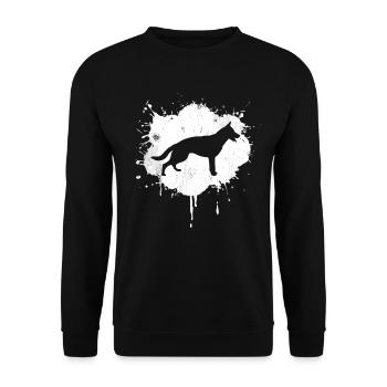 Chien de berger - Sweat-shirt Unisexe - noir - Devant - Alina (178cm) & Michal (187cm)