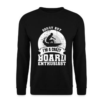 Blague sur le surfeur de vagues - Sweat-shirt Unisexe - noir - Devant - Alina (178cm) & Michal (187cm)