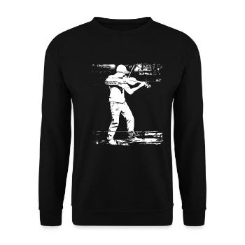 Violinist Skizze - Unisex Pullover - Schwarz - Vorne - Alina (178cm) & Michal (187cm)