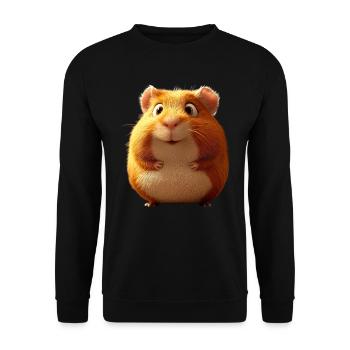 Meerschweinchen Nagetiere Capybara Süßes Nager - Unisex Pullover - Schwarz - Vorne - Alina (178cm) & Michal (187cm)