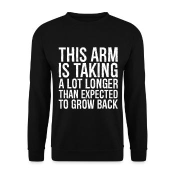 Dieser Arm dauert viel länger als erwartet - Unisex Pullover - Schwarz - Vorne - Alina (178cm) & Michal (187cm)