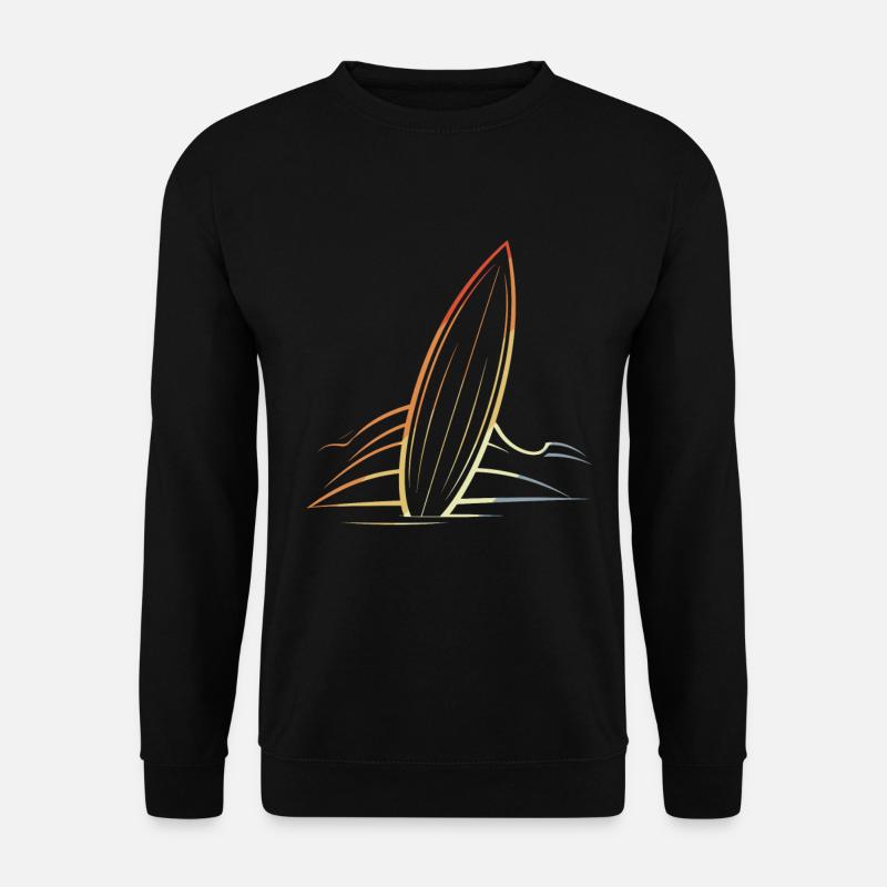 Surfbrett - Unisex Pullover - Schwarz
