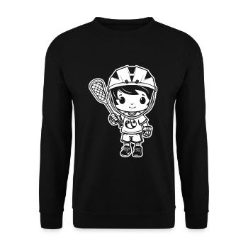 Lacrosse Boy - Unisex Sweatshirt - black - Front - Alina (178cm) & Michal (187cm)