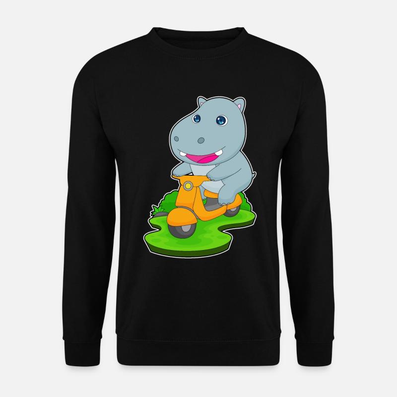 Hippo Scooter - Unisex Sweatshirt - black