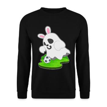 Fantôme Halloween Football - Sweat-shirt Unisexe - noir - Devant - Alina (178cm) & Michal (187cm)