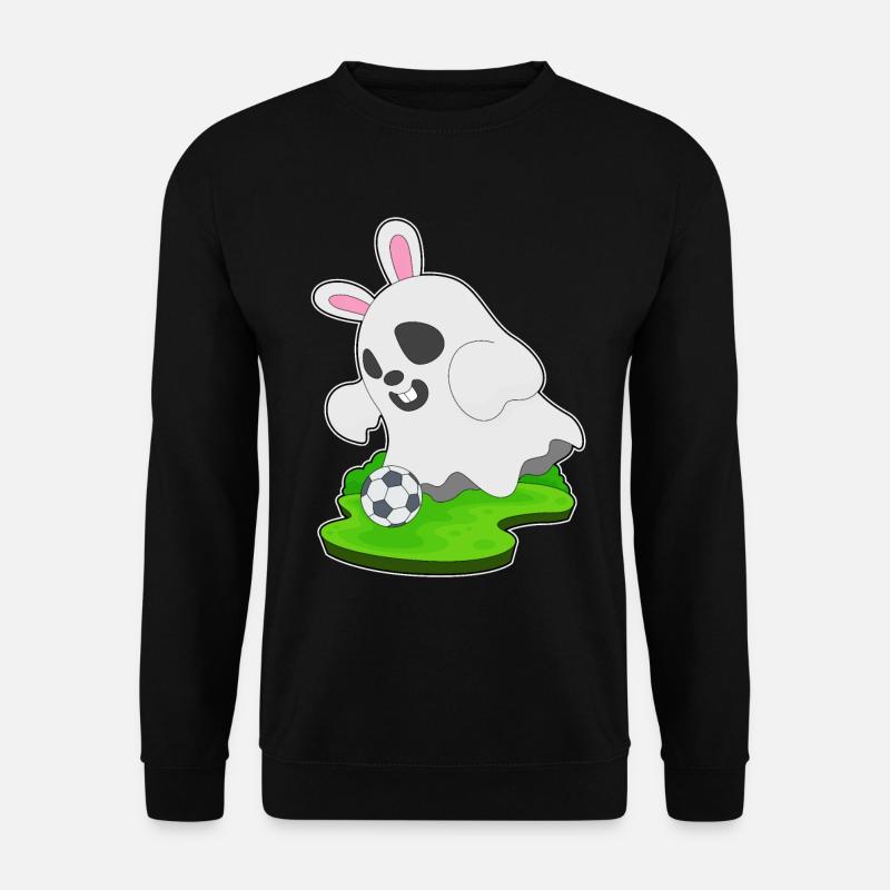 Geist Halloween Fußball - Unisex Pullover - Schwarz