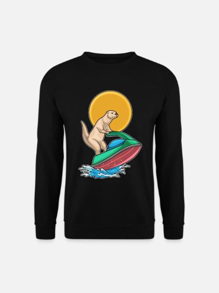 Otter Ocean Jet Ski Summer - Unisex Sweatshirt - black