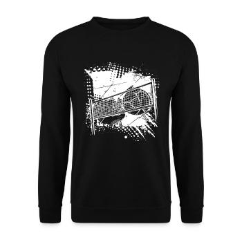 Volleyball Zeichnung - Unisex Pullover - Schwarz - Vorne - Alina (178cm) & Michal (187cm)