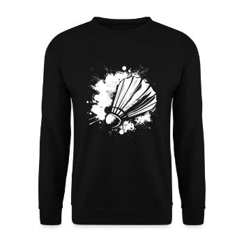 Badminton Streetart - Unisex Pullover - Schwarz - Vorne - Alina (178cm) & Michal (187cm)