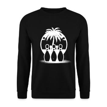 Graphiques de bowling - Sweat-shirt Unisexe - noir - Devant - Alina (178cm) & Michal (187cm)