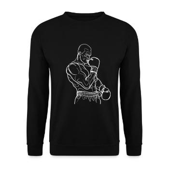 Boxer - Unisex Pullover - Schwarz - Vorne - Alina (178cm) & Michal (187cm)
