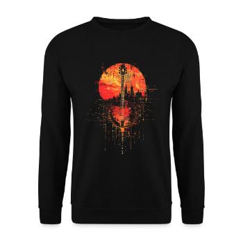 Banjo Retrowave - Unisex Sweatshirt - black - Front - Alina (178cm) & Michal (187cm)