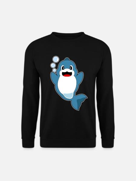 Dolphin Water Bubbles - Unisex Sweatshirt - black