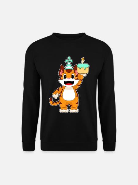 Tiger Birthday Cake - Unisex Sweatshirt - black